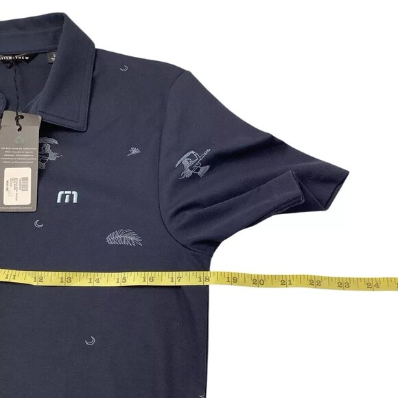 NWT Travis Mathew Beach Creature Golf Polo Shirt Total Eclipse Blue Size Small - Picture 6 of 10